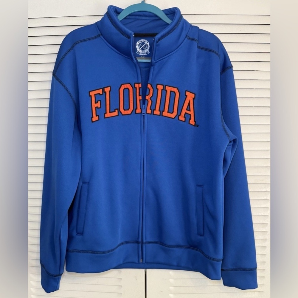 Florida Gators Full Zip Jacket Mens Size M Stitched Lettering Pockets Heavy Warm